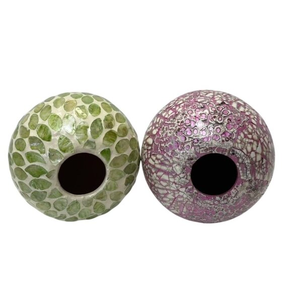 Handcrafted Mosaic Ceramic Egg Decor from Vietnam Green or Purple Decorative Art - Picture 5 of 7